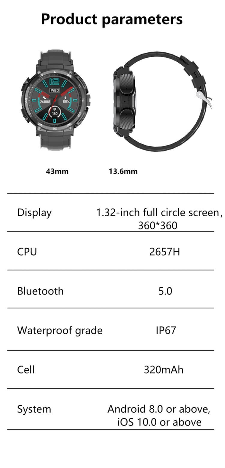 M68 TWS Sports Watch Health Measurement Remote Control Photography IP67 Waterproof-Shenzhen Shengye Technology Co.,Ltd