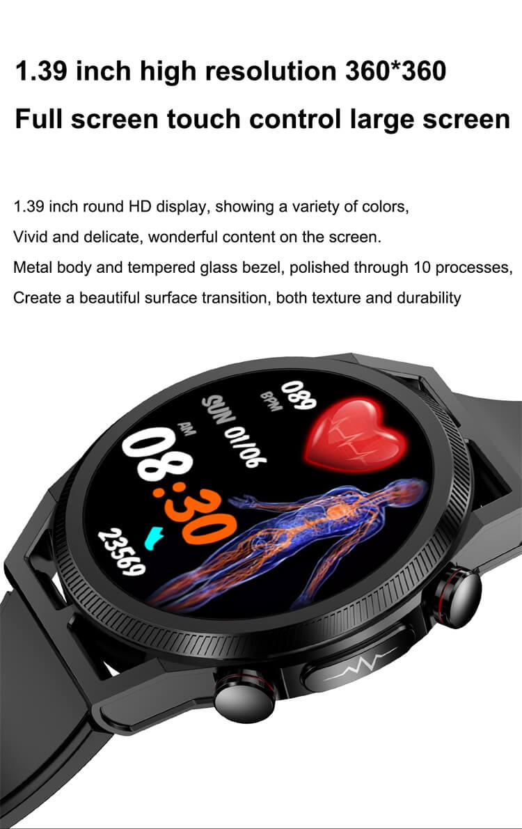 ET310 Smartwatch ECG function Lipid Uric Acid Measurement Temperature monitoring-Shenzhen Shengye Technology Co.,Ltd