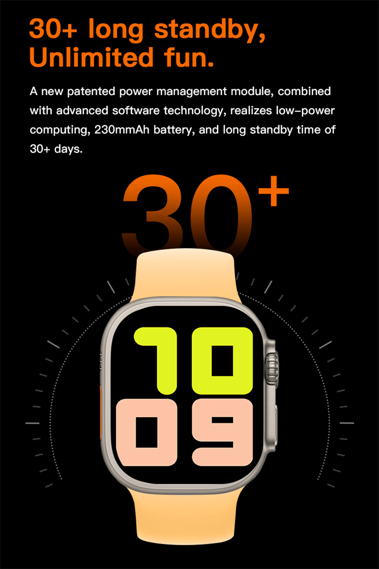T10 अल्ट्रा स्मार्टवॉच लंबी बैटरी लाइफ स्टैंडबाय हेल्थ मेजरमेंट पज़ल गेम्स-शेन्ज़ेन शेंगये टेक्नोलॉजी कं, लिमिटेड
