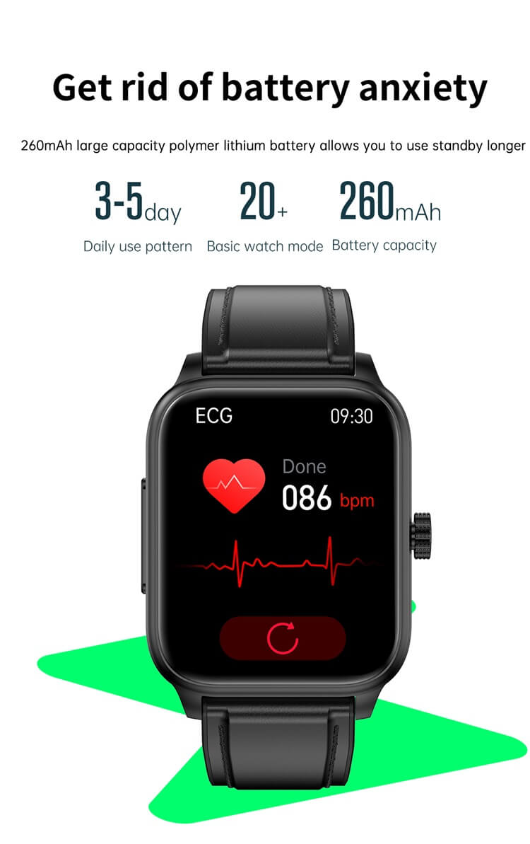 ET540 Smart Watch ECG + PPG HRV AI Medische diagnose NFC-toegangscontrole-Shenzhen Shengye Technology Co., Ltd