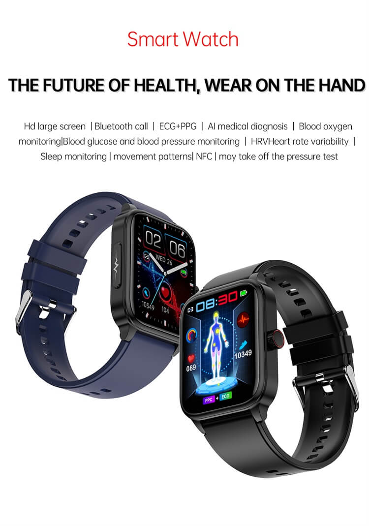 ET540 Smart Watch ECG + PPG HRV AI Medische diagnose NFC-toegangscontrole-Shenzhen Shengye Technology Co., Ltd