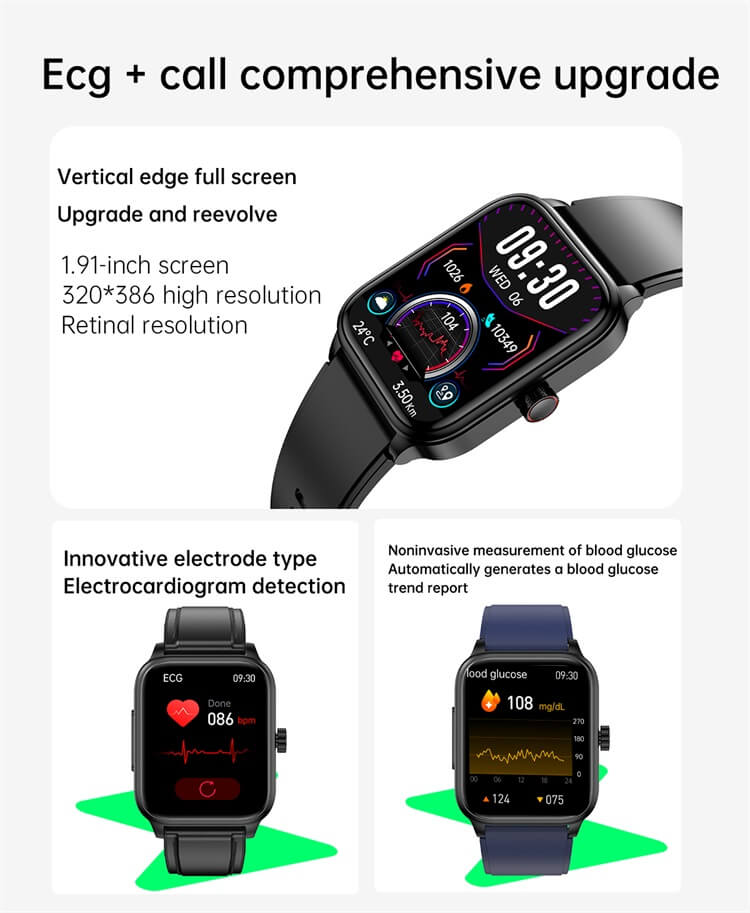 ET540 Smart Watch ECG + PPG HRV AI Medische diagnose NFC-toegangscontrole-Shenzhen Shengye Technology Co., Ltd