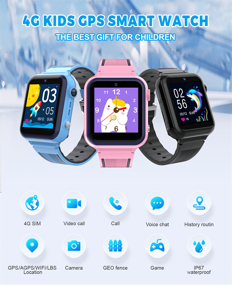 A13 Kids Smart Watch 4G Sim Card GPS/AGPS/WIFI/LBS Location IP67 Waterproof-Shenzhen Shengye Technology Co.,Ltd