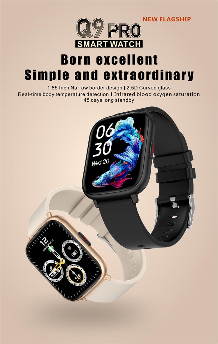 Q9 PRO GT2 Smartwatch 2.5D Curved Glass Body Temperature Detection IP68 Waterproof-Shenzhen Shengye Technology Co.,Ltd