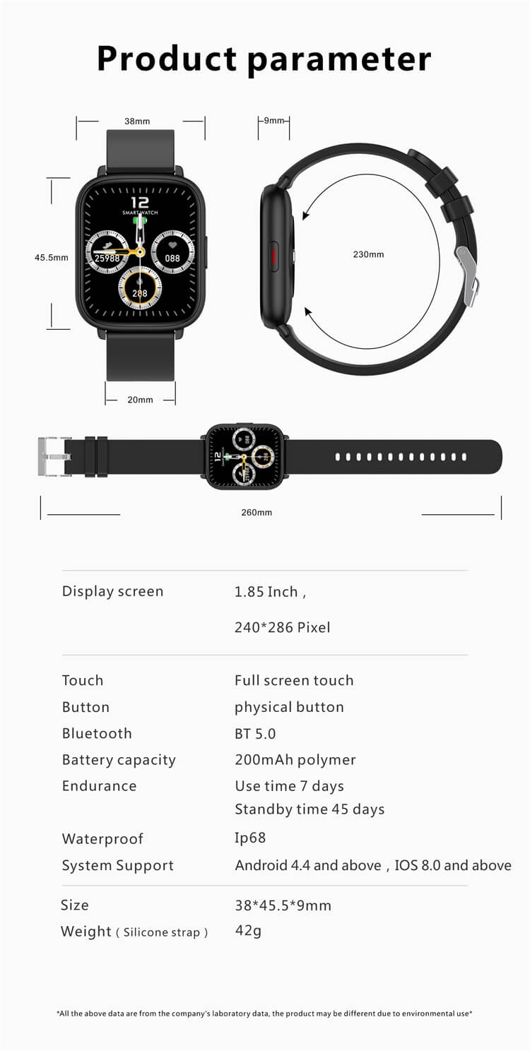 Q9 PRO GT2 Smartwatch 2.5D Curved Glass Body Temperature Detection IP68 Waterproof-Shenzhen Shengye Technology Co.,Ltd