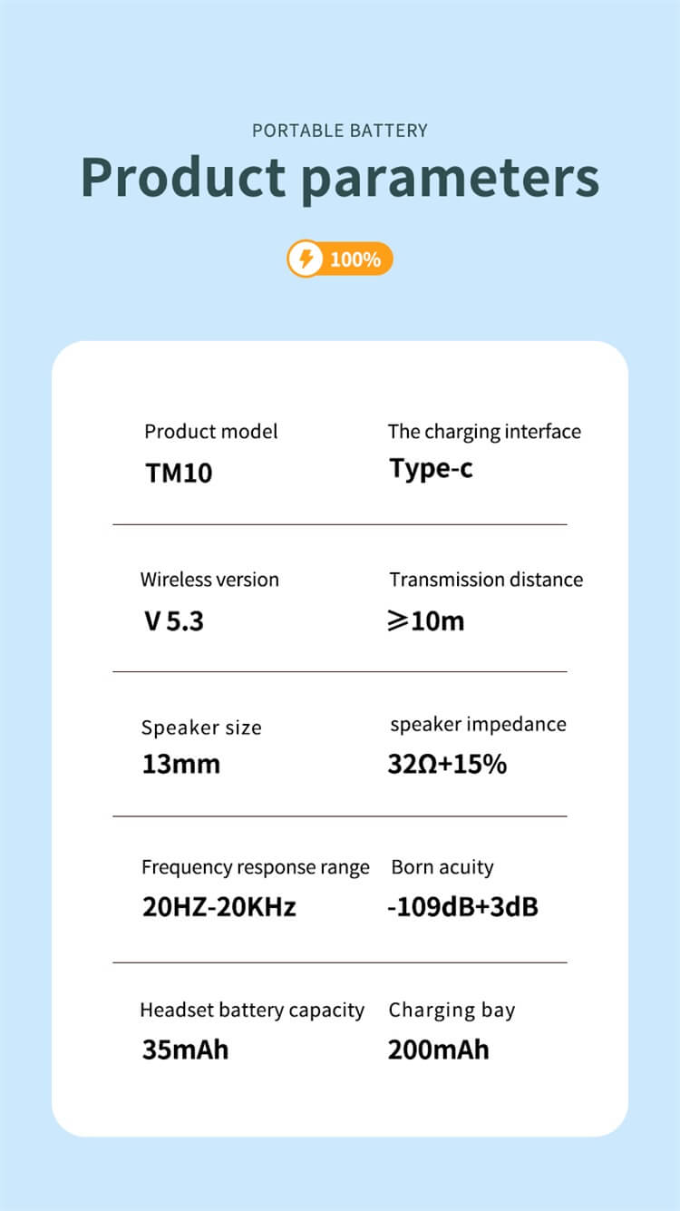 TM10 Earphone HIFI Stereo Sound Quality Strong Momentum Smart Noise Reduction-Shenzhen Shengye Technology Co.,Ltd