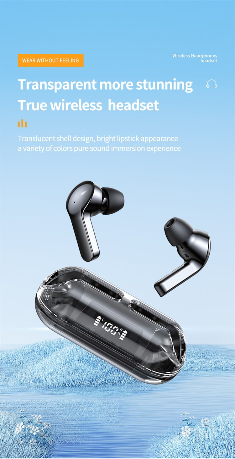 TM20 Earphone Translucent Shell Design Smart Voice Reduction Low Latency Games-Shenzhen Shengye Technology Co.,Ltd