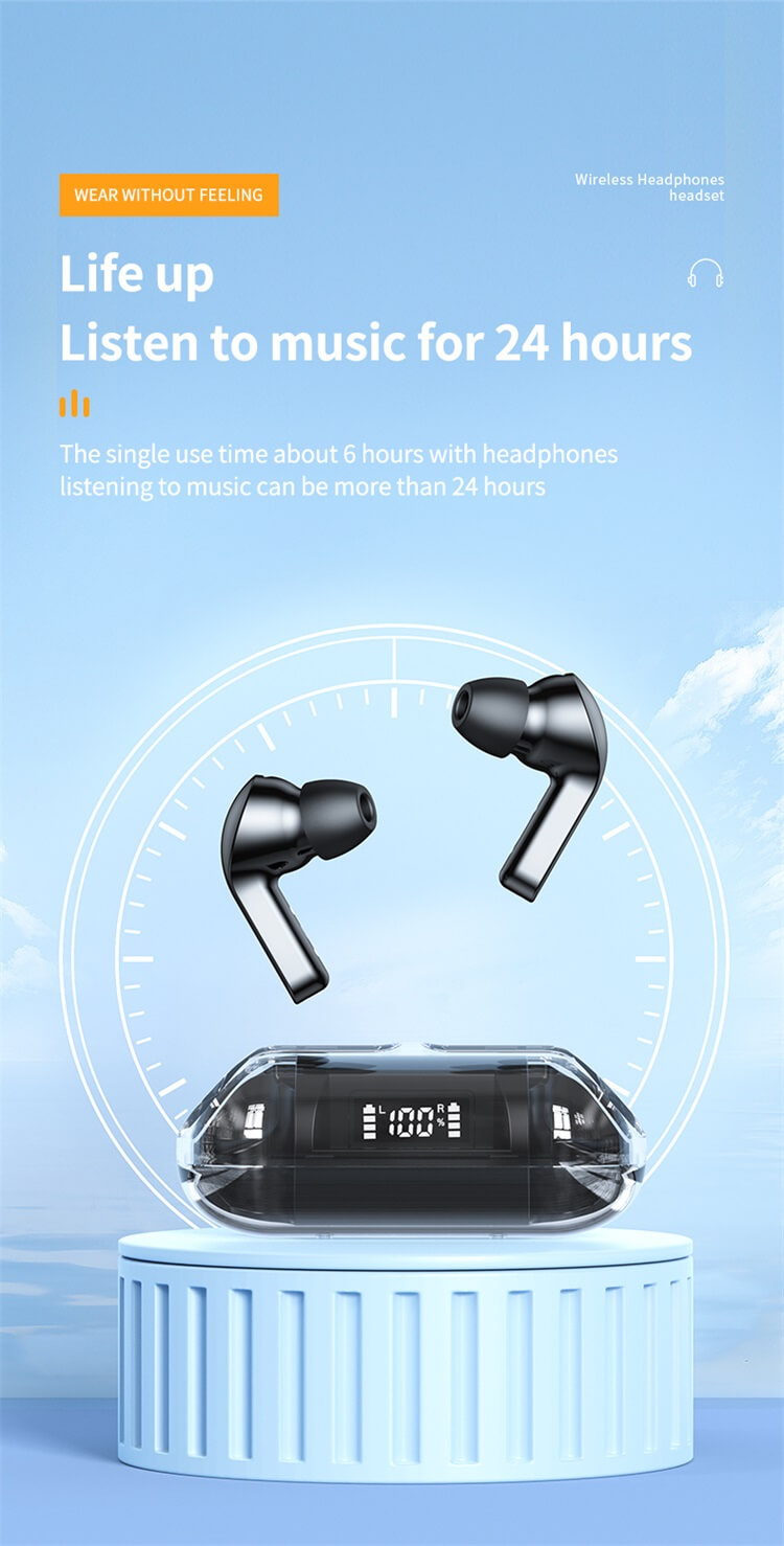TM20 Earphone Translucent Shell Design Smart Voice Reduction Low Latency Games-Shenzhen Shengye Technology Co.,Ltd
