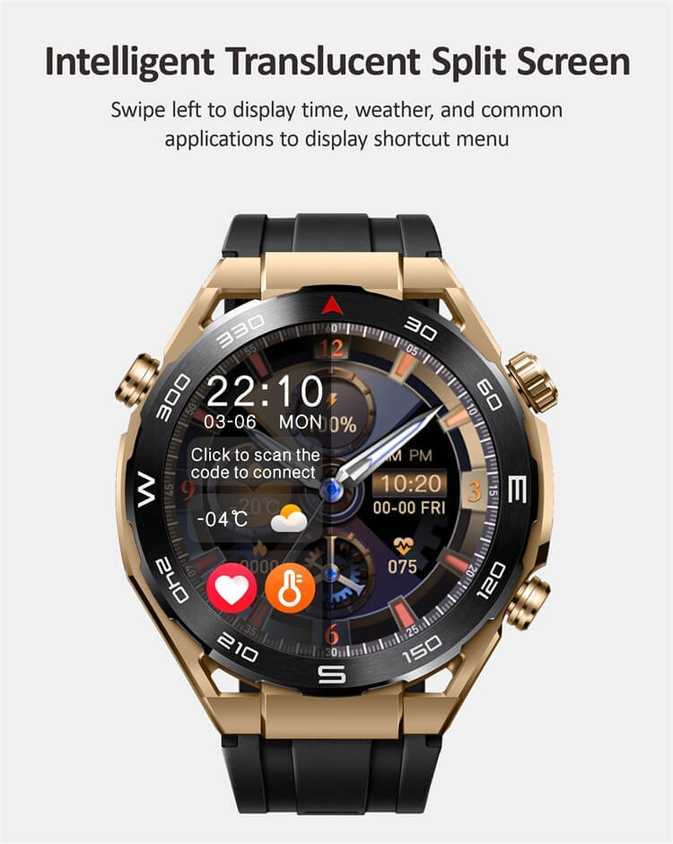 HK5 Hero AMOLED Smartwatch Wzór kompasu Płatność Alipay Kontrola dostępu NFC-Shenzhen Shengye Technology Co., Ltd