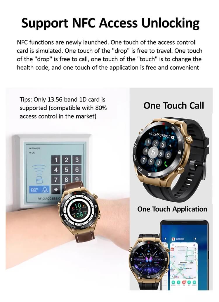 HK5 Hero AMOLED Smartwatch Kompassmuster Alipay Zahlung NFC Zugangskontrolle-Shenzhen Shengye Technology Co.,Ltd