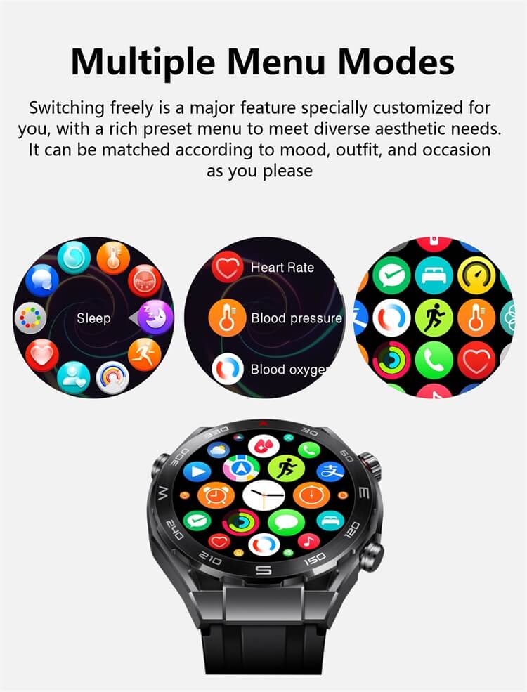 HK5 Hero AMOLED Smartwatch Wzór kompasu Płatność Alipay Kontrola dostępu NFC-Shenzhen Shengye Technology Co., Ltd