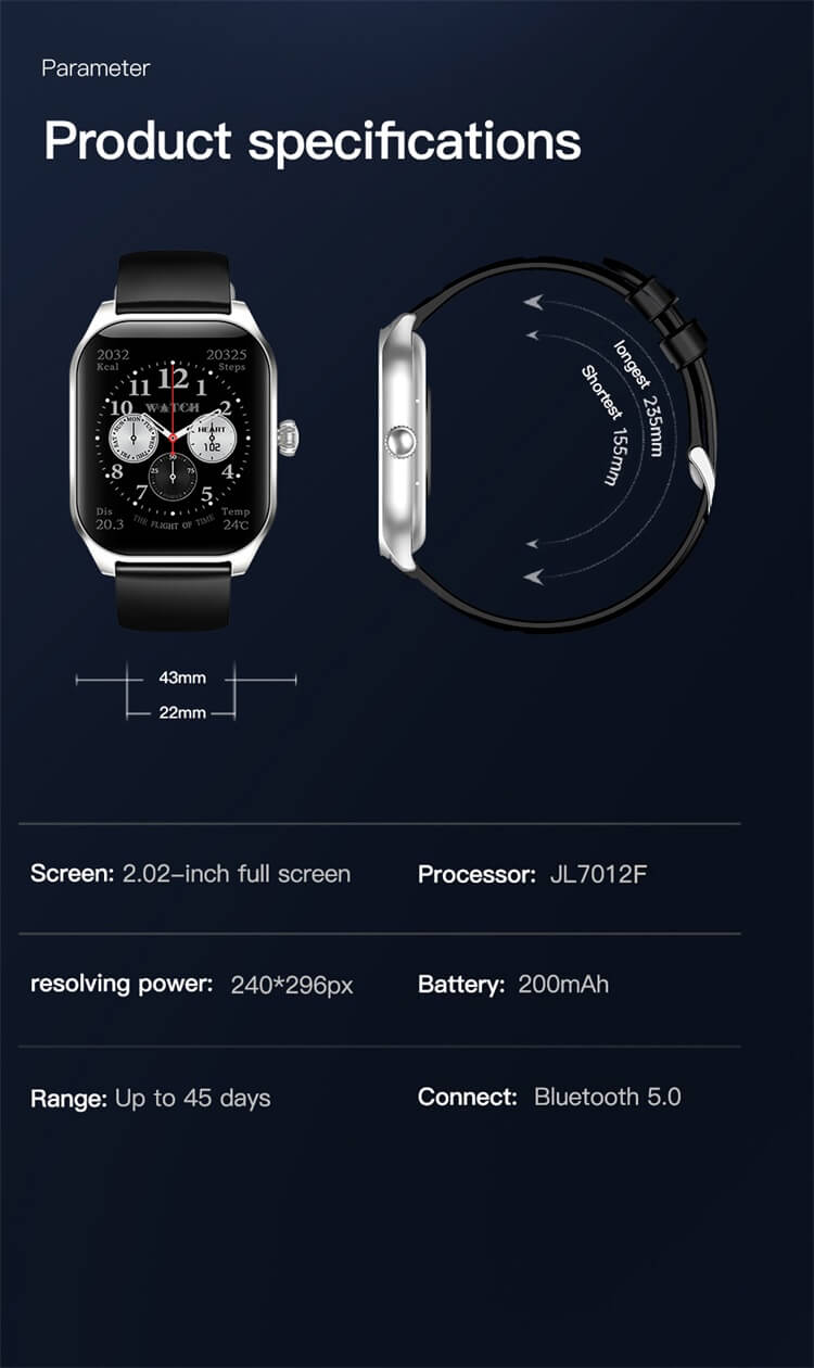 LX306 Smartwatch Single Core Dual Mode NFC Contrôle d'accès Mesure du taux réel-Shenzhen Shengye Technology Co., Ltd