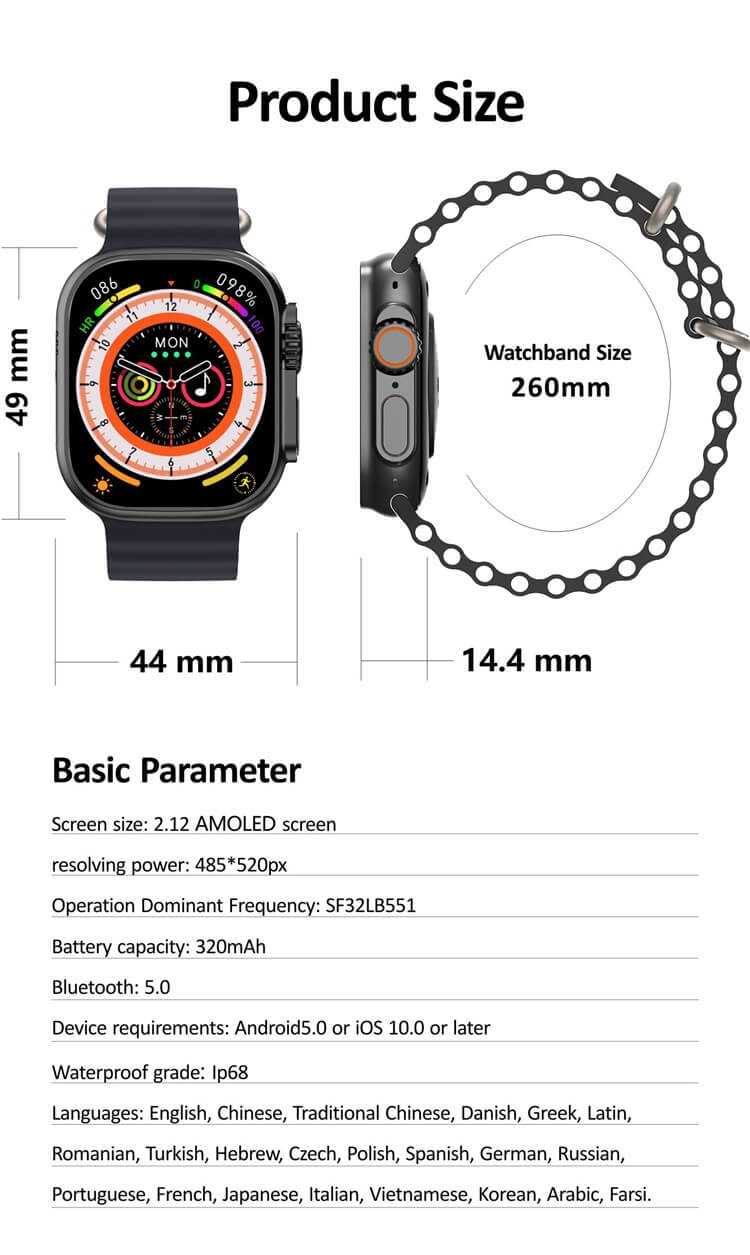 VA9 Ultra AMOLED Smart Watch Kompaspatroon NFC Toegangscontrole Offline betaling Gezondheidsmonitoring-Shenzhen Shengye Technology Co., Ltd