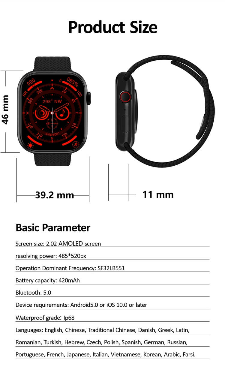 VA9 Pro AMOLED สมาร์ทวอทช์ การตรวจสอบสุขภาพ คำแนะนำกีฬา ChatGPT NFC Compass-Shenzhen Shengye Technology Co.,Ltd