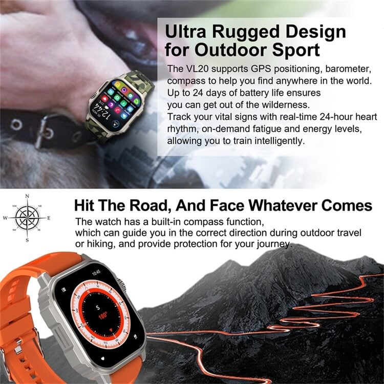 VL20 Outdoor Recreation Rugged Smart Watch-Shenzhen Shengye Technology Co.,Ltd