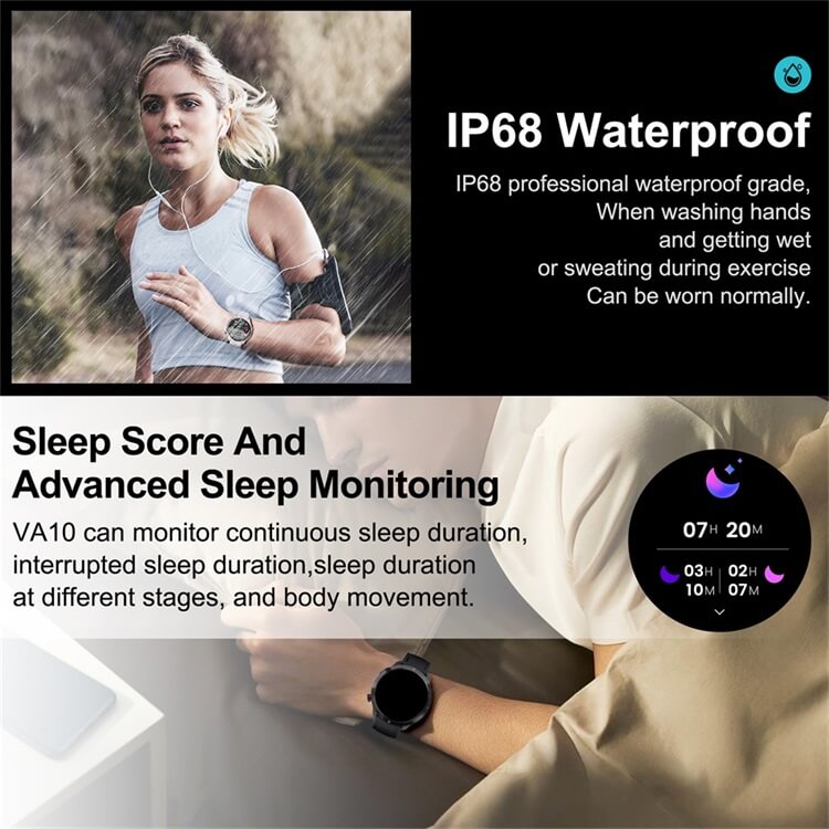 VA10 Stylish Fitness Wellness Smart Watch Activity Tracking Female Health Care IP68 Waterproof-Shenzhen Shengye Technology Co.,Ltd