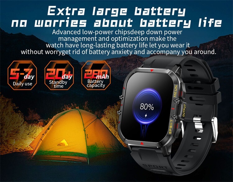 T21 Outdoor Smartwatch SOS Emergency Call 280 mAh Battery Capacity Real Time Health Monitoring-Shenzhen Shengye Technology Co.,Ltd