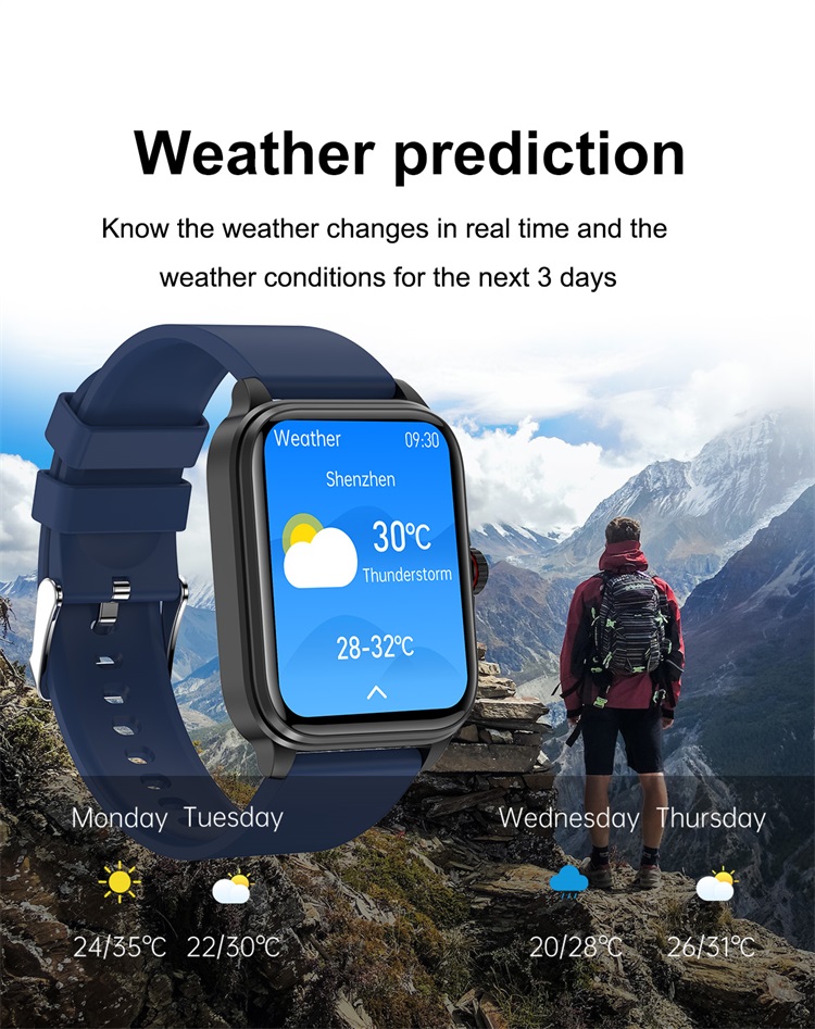 T90 Fashion Smartwatch غير الغازية وظيفة الجلوكوز في الدم مراقبة درجة الحرارة-Shenzhen Shengye Technology Co.,Ltd