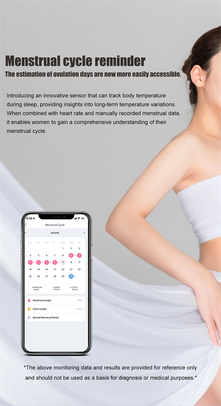 DT4 New AMOLED Screen Women Smartwatch Real Time Heart Rate Menstrual cycle reminder IP68 Waterproof-Shenzhen Shengye Technology Co.,Ltd