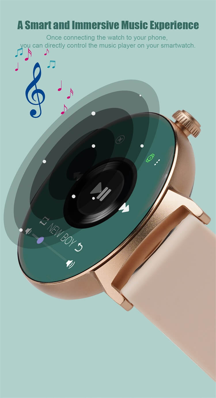 DT4 Nowy damski smartwatch z ekranem AMOLED Tętno w czasie rzeczywistym Przypomnienie o cyklu menstruacyjnym IP68 Wodoodporność-Shenzhen Shengye Technology Co., Ltd