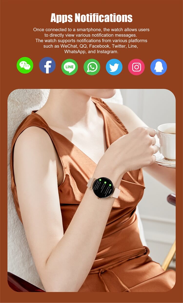 DT4 New AMOLED Screen Women Smartwatch Real Time Heart Rate Menstrual cycle reminder IP68 Waterproof-Shenzhen Shengye Technology Co.,Ltd