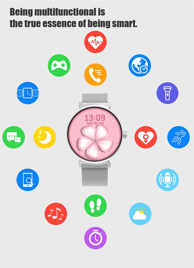 DT4 New AMOLED Screen Women Smartwatch Real Time Heart Rate Menstrual cycle reminder IP68 Waterproof-Shenzhen Shengye Technology Co.,Ltd