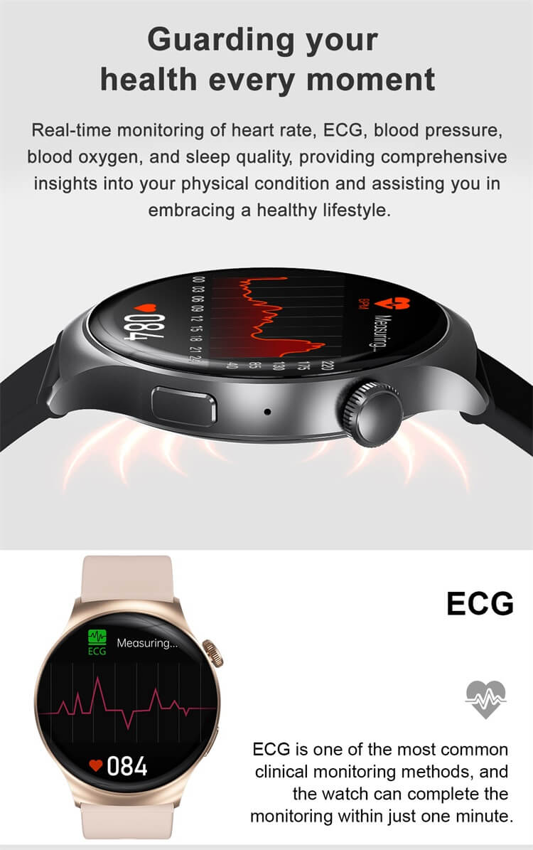 DT4 Mate Smartwatch Máxima delgadez Prueba de ECG IP68 Patrón de brújula a prueba de agua-Shenzhen Shengye Technology Co., Ltd