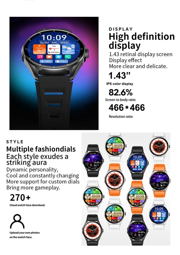 L61 AMOLED Smartwatch IP67 Waterproof Health Measurement Female Cycle Tracking-Shenzhen Shengye Technology Co.,Ltd