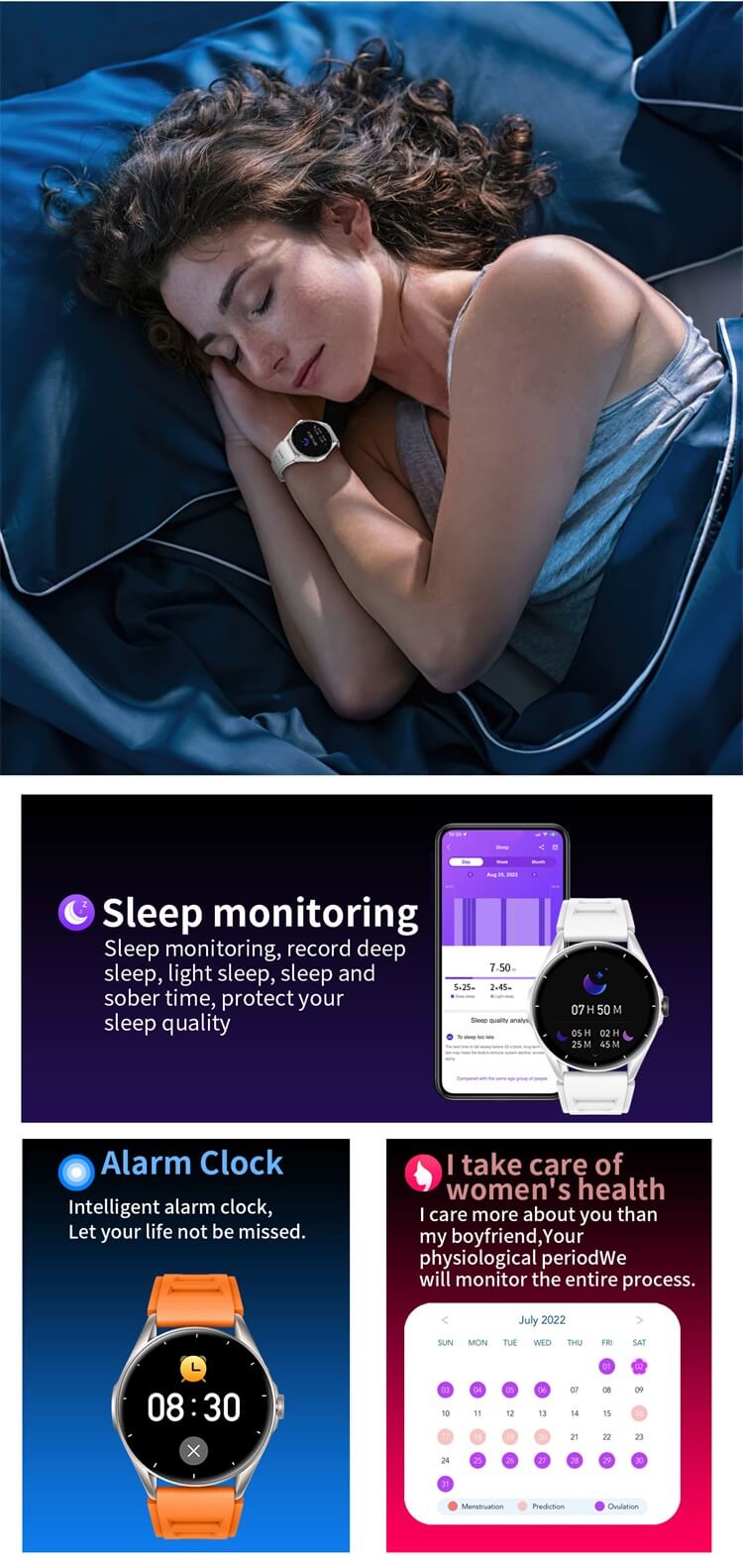 L61 AMOLED Smartwatch IP67 Waterproof Health Measurement Female Cycle Tracking-Shenzhen Shengye Technology Co.,Ltd