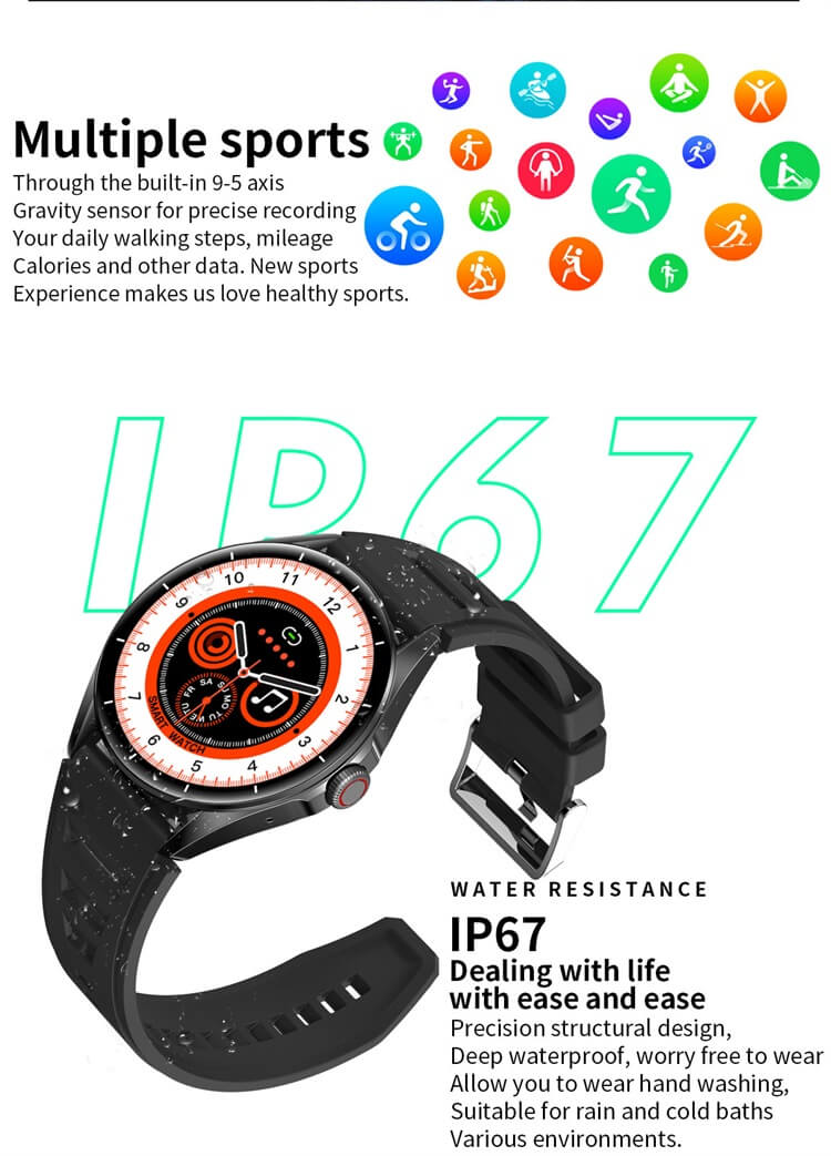 L61 AMOLED Smartwatch IP67 Waterproof Health Measurement Female Cycle Tracking-Shenzhen Shengye Technology Co.,Ltd