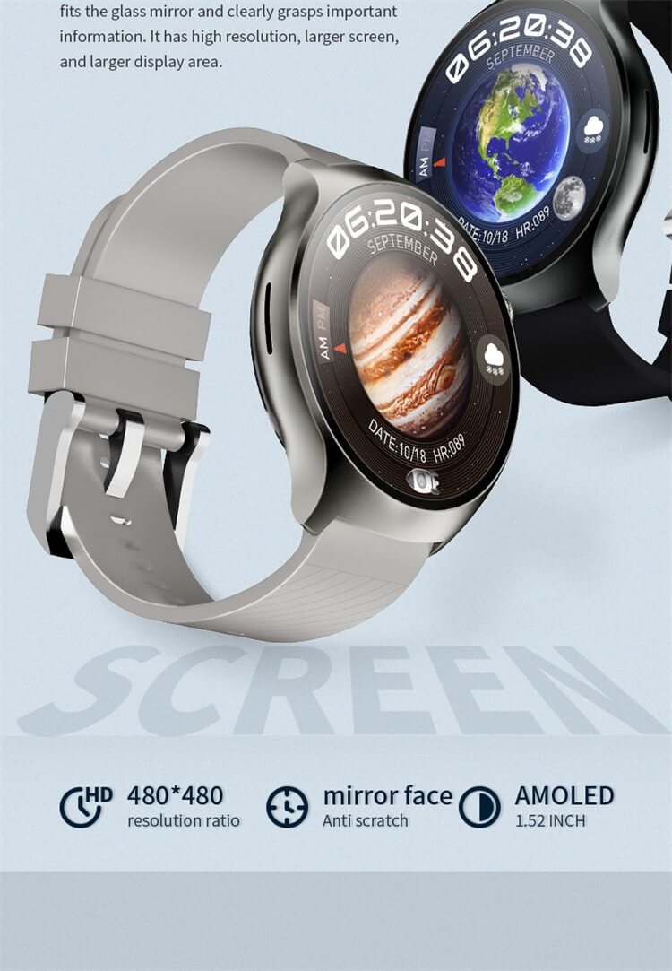 Reloj inteligente HW6 Mini AMOLED con tres correas Pago conveniente Asistente de voz ChatGPT integrado-Shenzhen Shengye Technology Co., Ltd