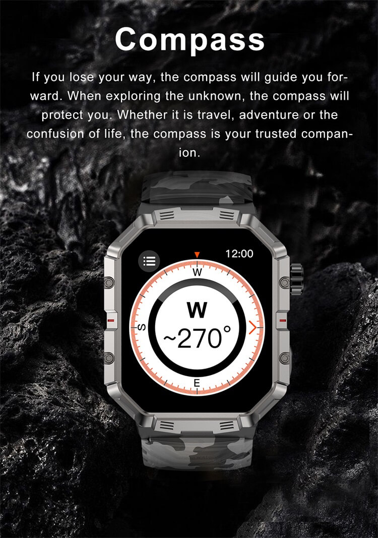 GW55 Smartwatch Voice Assistant Real Time Compass Bluetooth Call-Shenzhen Shengye Technology Co.,Ltd