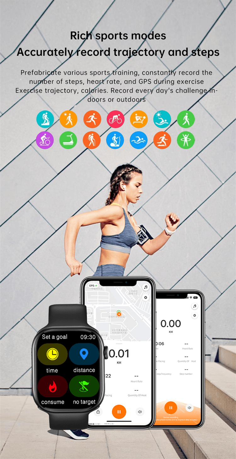 GS9 Pro Max Smartwatch 2.2 Inches Large Screen Multiple Movement Modes Healthy Monitoring-Shenzhen Shengye Technology Co.,Ltd