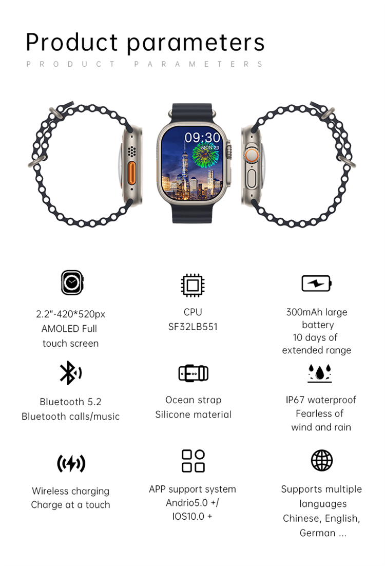 GS Ultra 9 Max AMOLED Smartwatch-Shenzhen Shengye Technology Co., Ltd