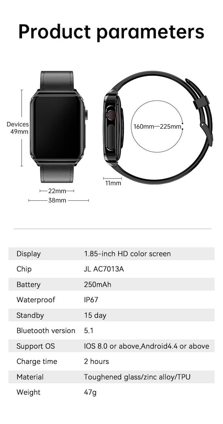 JL05 ECG Smartwatch ECG اختبار بيانات HRV NFC التحكم في الوصول تتبع دورة الإناث-Shenzhen Shengye Technology Co.,Ltd