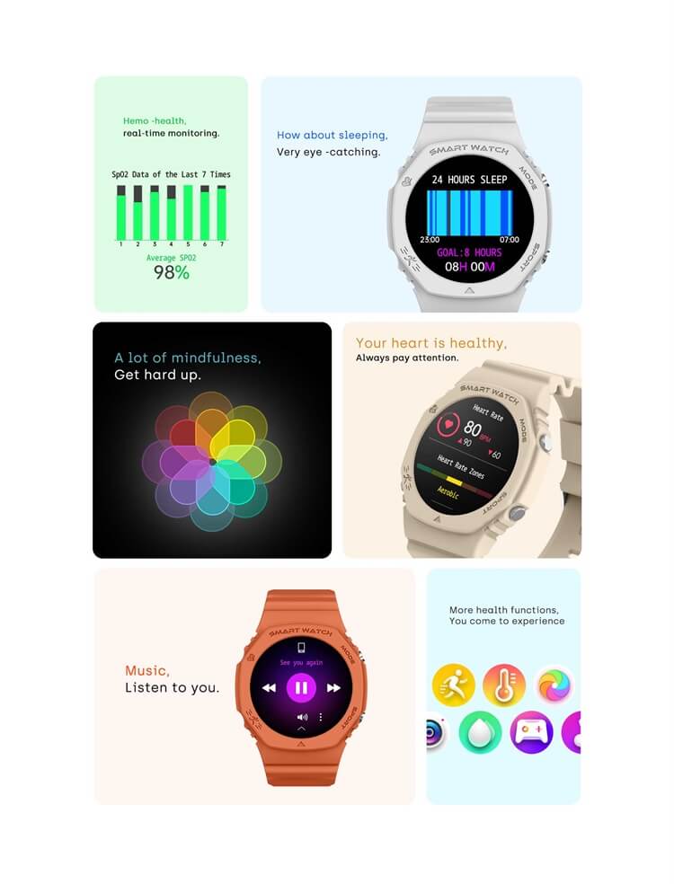 ZL88 TFT Smartwatch 230 mAh Surveillance de la santé de la batterie solide IP67 étanche-Shenzhen Shengye Technology Co., Ltd