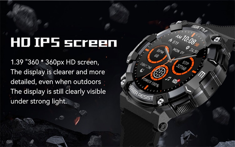 PG666 Reloj inteligente para exteriores Impermeable A prueba de polvo A prueba de caídas Batería grande de 340 mAh Dial masivo-Shenzhen Shengye Technology Co.,Ltd