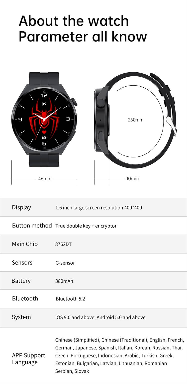 PG3 Max Smartwatch Sağlık Yönetimi 380mAh Güçlü Pil Ömrü IP67 Su Geçirmez-Shenzhen Shengye Technology Co.,Ltd