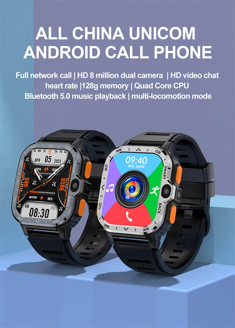 PGD ​​Watch 5G 4G Sim Card Hệ điều hành Android 8.1 Smartwatch GPS WIFI NFC S8 Ultra Dual Camera-Shengye Technology Co.,Ltd