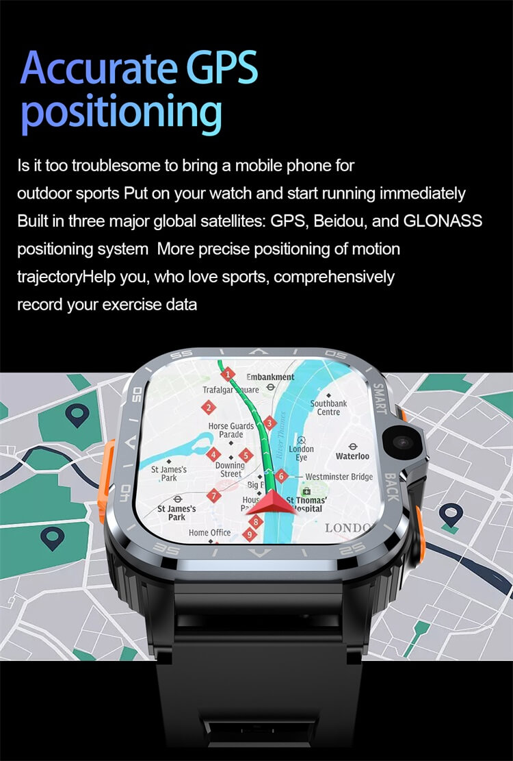 Orologio PGD 5G 4G Sim Card Sistema operativo Android 8.1 Smartwatch GPS WIFI NFC S8 Ultra doppia fotocamera-Shenzhen Shengye Technology Co., Ltd