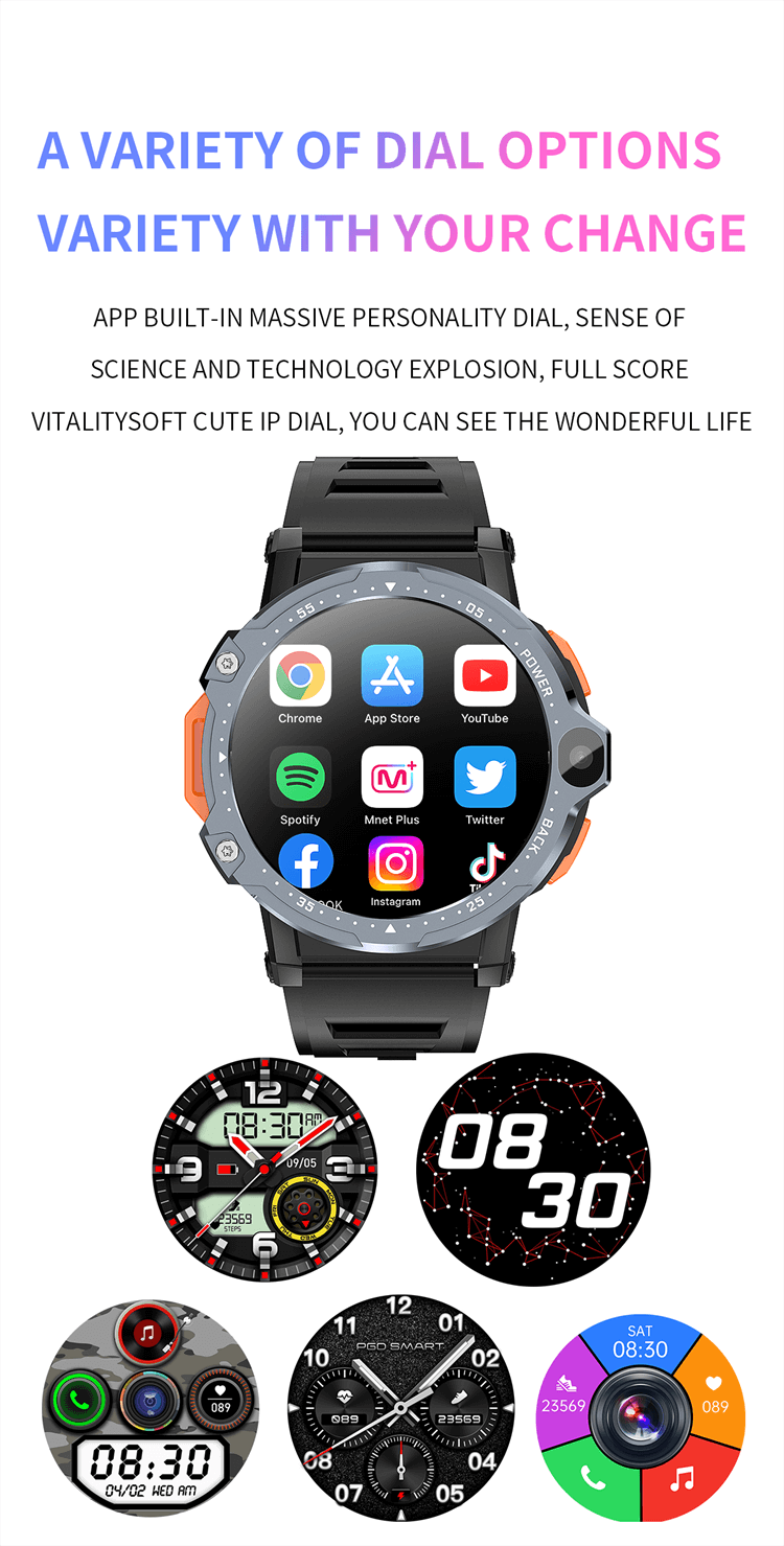 PG999 4G Sim kártya Android 8.1 Smart Watch 5G GPS WIFI NFC 64GB ROM 4GB RAM Négymagos CPU Dual Camera-Shenzhen Shengye Technology Co., Ltd.