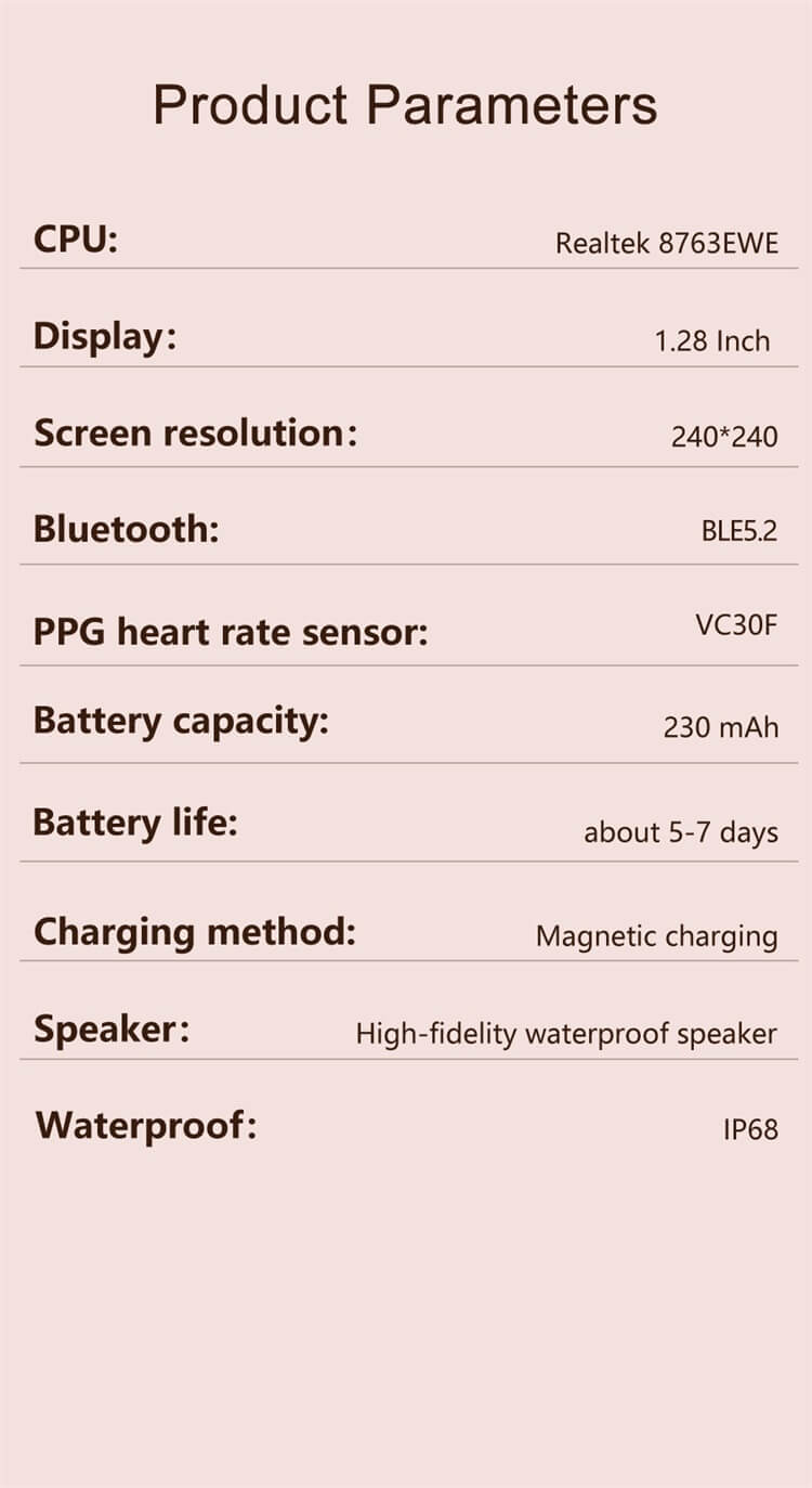 LW105 女性 TFT スマートウォッチ女性の生理周期健康モニタリング長いスタンバイ時間-深セン Shengye Technology Co.、Ltd