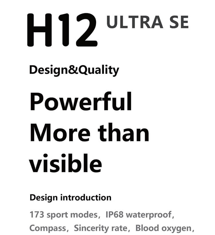 H12 Ultra SE Smartwatch-Shenzhen Shengye Technology Co.,Ltd
