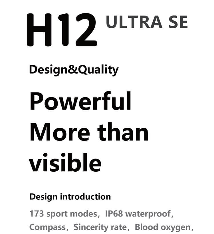 H12 Ultra SE স্মার্টওয়াচ-Shenzhen Shengye Technology Co.,Ltd