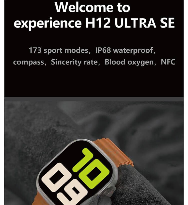 H12 Ultra SE Smartwatch TFT Display Various Sports Mode Compass NFC-Shenzhen Shengye Technology Co.,Ltd