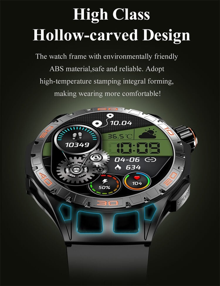 LA102 AMOLED Outdoor Smartwatch Dual Mode Single Chip 400mAh Battery Capacity Real Blood Oxygen-Shenzhen Shengye Technology Co.,Ltd
