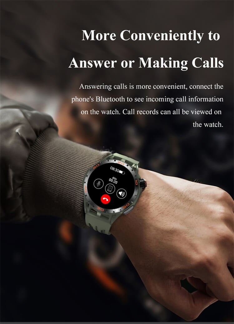 LA102 AMOLED Outdoor Smartwatch Dual Mode Dual Chip Single Chip ថាមពលថ្ម 400mAh សមត្ថភាពពិតនៃឈាម Oxygen-Shenzhen Shengye Technology Co.,Ltd