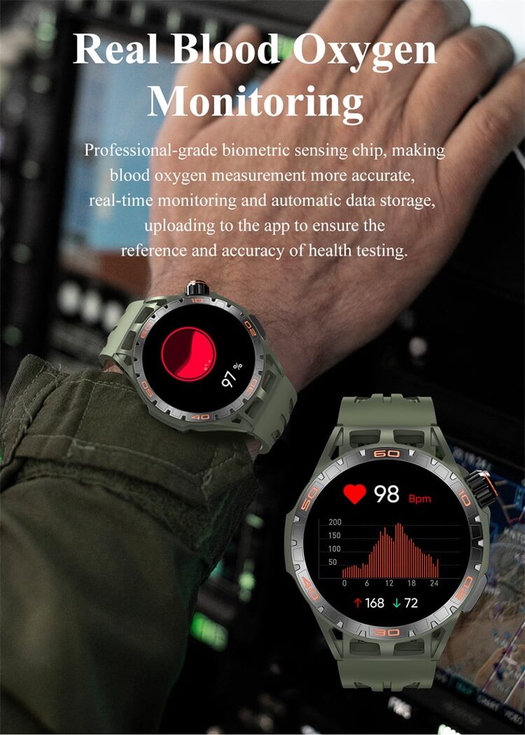 LA102 AMOLED Outdoor Smartwatch Dual Mode Dual Chip Single Chip ថាមពលថ្ម 400mAh សមត្ថភាពពិតនៃឈាម Oxygen-Shenzhen Shengye Technology Co.,Ltd