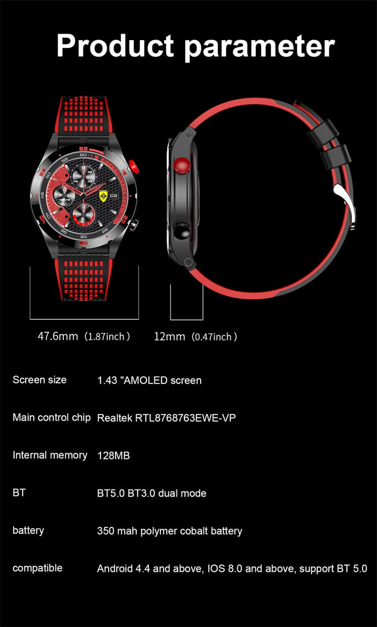 EX102 AMOLED Smartwatch Bluetooth Chamada 100 + Modo Esportivo 350 mAh Longa Resistência-Shenzhen Shengye Technology Co., Ltd