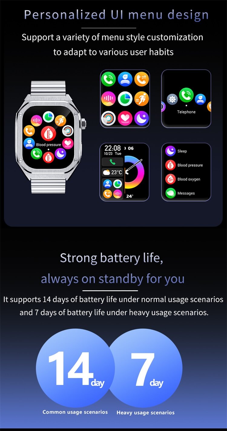 HD40 AMOLED Smartwatch EKG 400 mAh NFC Erişim Kontrolü-Shenzhen Shengye Technology Co.,Ltd